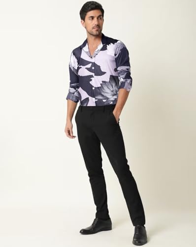 Noble Monk Mens Printed Regular Fit Casual Shirt | Full Sleeve | Multicolor| Stylish Shirt For Men
