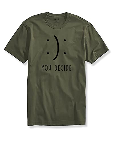 ADRO You Decide Mens Printed T-Shirts (2XL, Olive Green)