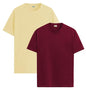 ADRO Mens T Shirts | Solid Tshirts for Men | Pure Cotton Lycra Fabric | 4 Way Stretch Smart tech Tshirt | Pack of 2 Round Neck T