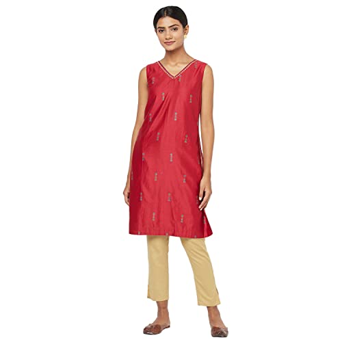 Fabindia Women's Cotton Silk Regular Kurta