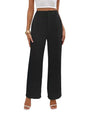 Fashion2Wear WomenS Laycra Straight Trouser With Solid Pattern Stretchable High Rise Regular Fit Classic Style And Standard Len