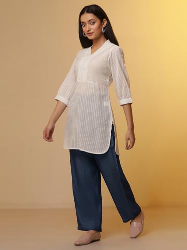 Aurelia WomenS Striped Cotton Kurti Set With Pants
