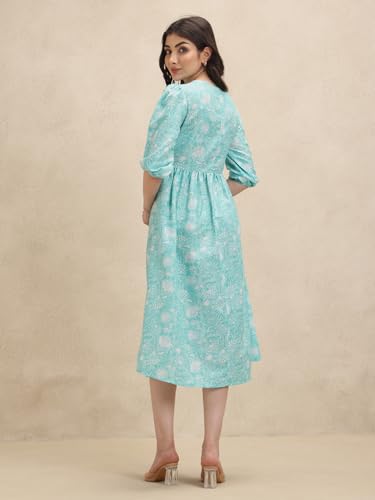 Leriya Fashion WomenS Rayon Casual Below The Knee Western Dress (Lf-W.Dress-Wd1323_Green