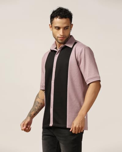 Leriya Fashion Mens Regular Fit Shirt (LF-MS-6172_Pink