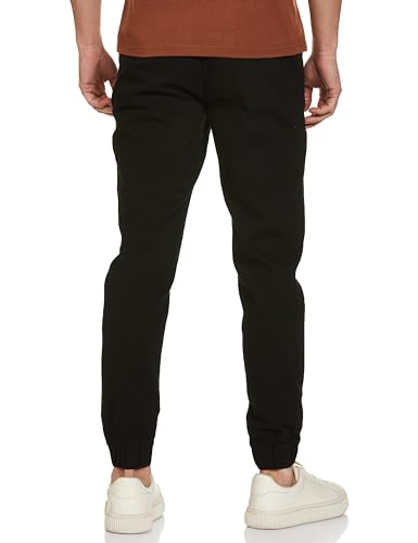 FYLTR Mens Taper Fit Stretch Cotton Joggers with Elasticated Waistband & Drawstrings