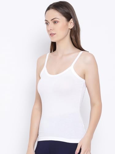 Rupa Softline Regular Fit Women Super Combed Cotton Camisole, Under-Shirt, Stretchable and Body-Hugging, Solid Color,Pack of 5 (