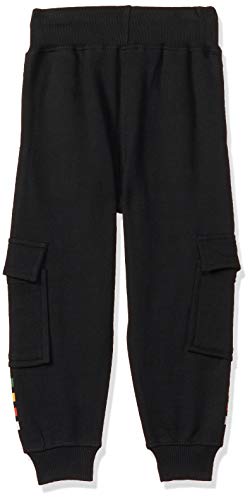 T2F Boys Regular Fit Mid Rise Track Pant Black