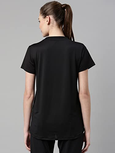 Enamor Womens Athleisure A306-Dry Fit with Antimicrobial & Sweat Wicking Crew Neck Short Sleeve Breathe Active Wear T-Shirt (A30