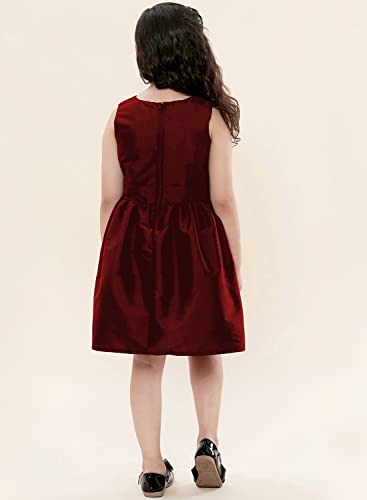 A.T.U.N. (ALL THINGS UBER NICE) Girls Sequined Party Dress Maroon-Gold