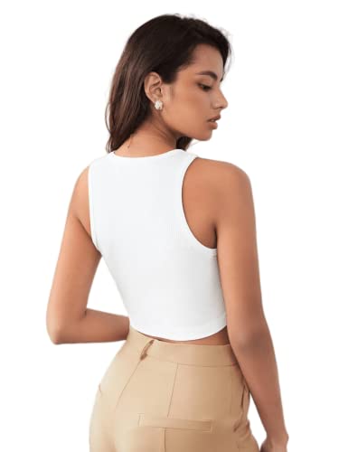 TAGAS Skinny Fit wome Western Tank Tops for Womens and Girls| (C5P-51_White