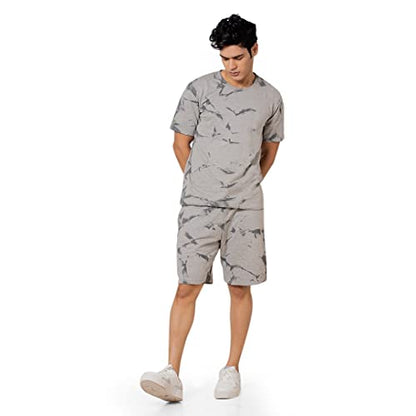 Elliti MenS Casual Summer Night Dress Soft Cotton Poly Lycra Digital Printed Sleepwear & Launge(Lounge) Wear Night Suit,Regular