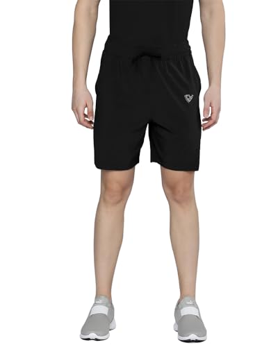 EYEBOGLER Mens Cotton Casual Shorts Black