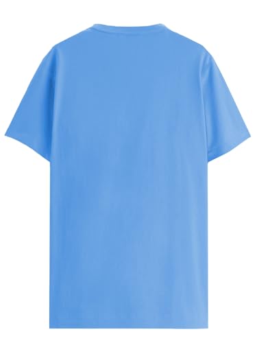 ADRO Men's Biker Design Printed 100% Cotton T-Shirt - Regular Fit, Printed T-Shirts for Men (RN24-KTM-SK_Sky Blue)