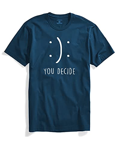 ADRO You Decide Mens Printed T-Shirts (RNR-M-DEC-SB_Teal_XL)
