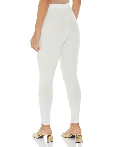 Premium Viscose Stretchable Ankle Length Leggings For Women Off White