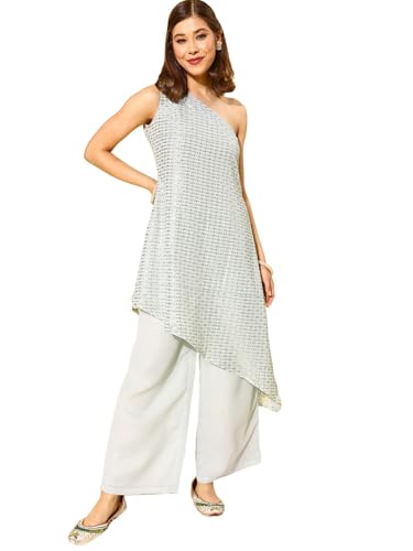 Libas WomenS Embellished Co-Ords (34443_Blue
