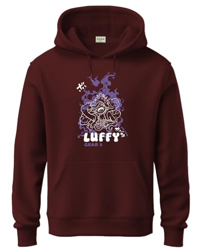 ADRO Hoodies for Men | Printed Hoodie for Men | Cotton Hoodie | Luffy Hoodie Gear 5 | Sweatshirt for Men | Anime Hoodie | H24-LU