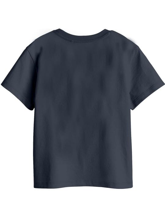 Bon Organik Girls Regular Fit T-Shirt (BON16030_Dark Blue