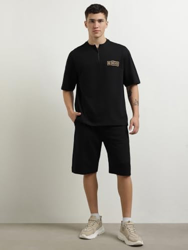 Nobero Men Graphic Print T-Shirt With Shorts