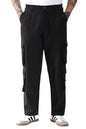 Hubberholme Men Solid Relaxed Fit Mid-Rise Korean Trousers 19 Black