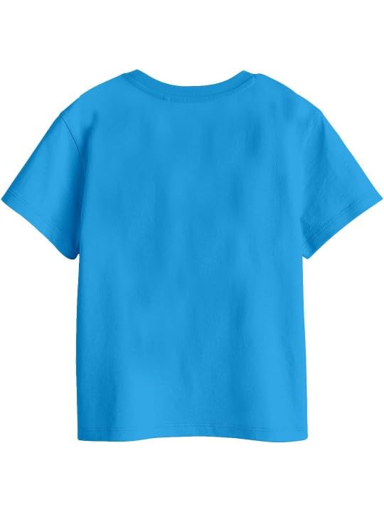 Bon Organik Girls Regular Fit T-Shirt (BON16031_Blue