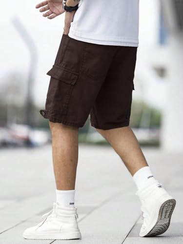 Greciilooks MenS Cargo Shorts (Gl-Sh255_Brown
