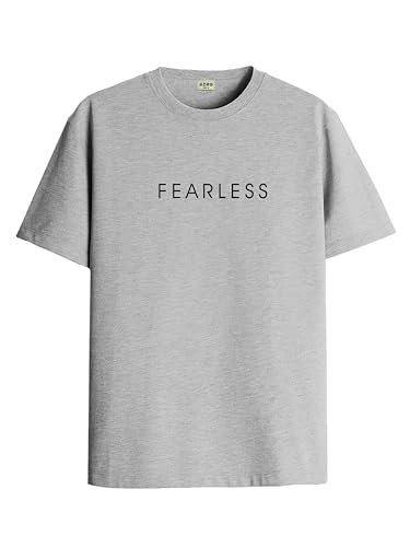 ADRO Tshirt for Men | Printed T Shirt for Men | 100% Cotton T-Shirt |Printed T Shirt | T-Shirts | RN24-FRL-GR-XL Grey