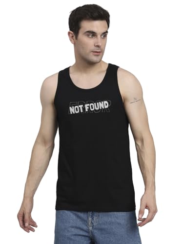 Peppyzone Mens S to 5XL Stylish Cotton Printed Vests for Men | Round Neck, Slim Fit, Sleeveless T-Shirt Vest for Men | Casual I