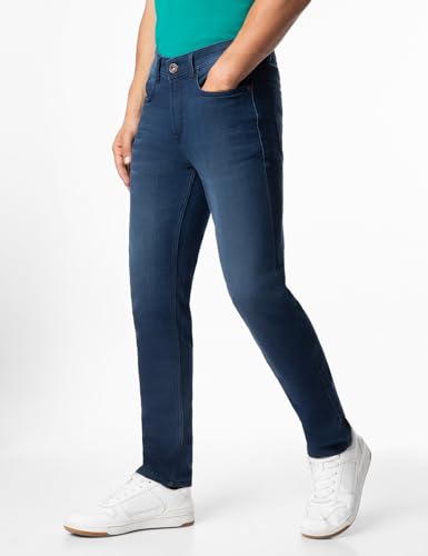 INKD Mens Regular Jeans (INKAW23MJN-020_Indigo-Dark Tide