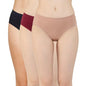 Zivame Womens Pure Cotton Classic Solid Hipster Panties (Pack of 3) (ZI2539-Anthracite Rhodendron Roebuck_Anthracite