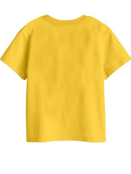 Bon Organik Girls Printed Pure Cotton Applique T-Shirt Yellow