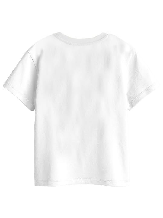 Bon Organik Girls Regular Fit T-Shirt (BON11418_White