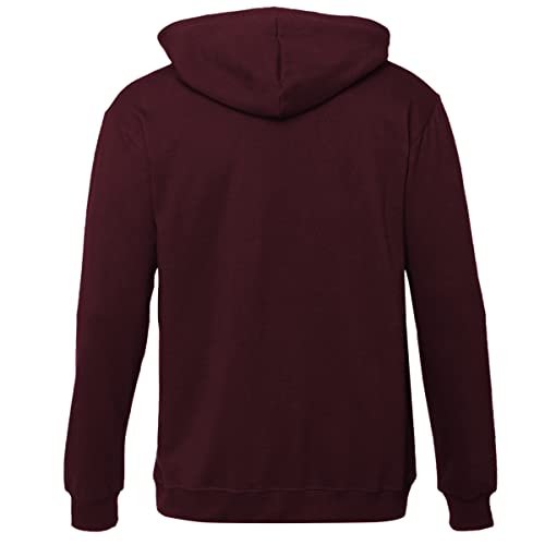 ADRO Men's Cotton Neck Hooded Sweatshirt (H20-GL-STA-MR_Maroon)