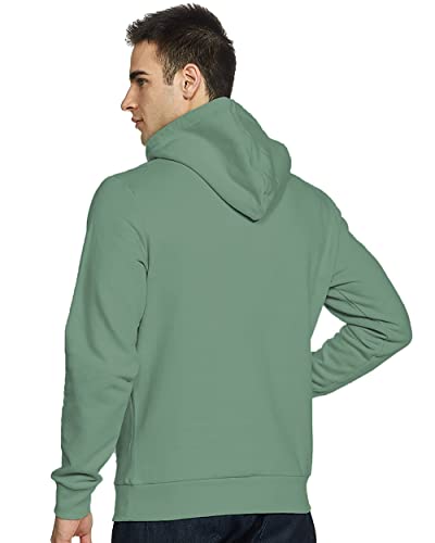 ADRO Men and Women's Cotton The Stronger Hooded Neck Sweatshirts (H20-M-SGR-PT_Pista)
