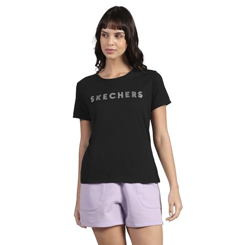 Skechers Women Crew Neck Diamonte T-Shirt