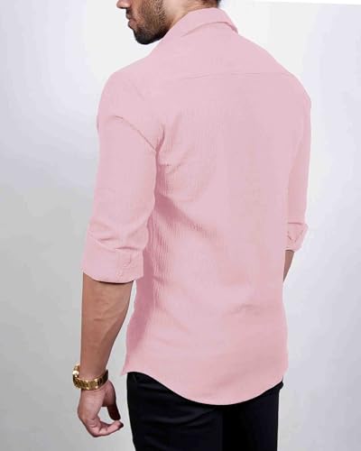 I Enterprise MenS Regular Fit Solid Soft Touch Cotton Casual Shirt Design With Spread Collar & Full Sleeve Pack Of 2_Color_Mult