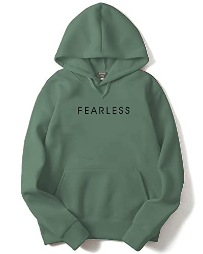 ADRO Fearless Printed Hoodie/Sweatshirt for Men (H22-M-FRL-PT_Pista_S)