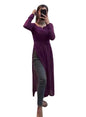 Trillmixa WomenS Georgette Women A-Line Kurta For Girls (Alia Cut Kurti) Purple
