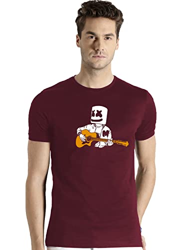 ADRO Mens Graphic Printed T-Shirts (RNR-M-MMG-MR_Maroon)