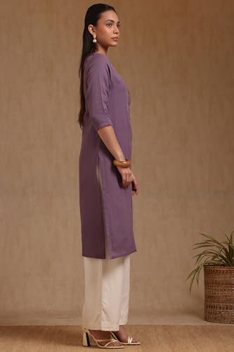Soch WomenS Cotton Regular Kurta (Cws5Ku61163_Purple