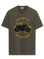 ADRO Men's Royal Bike Design Printed 100% Cotton T-Shirt - Regular Fit, Printed T-Shirts for Men (RN24-RYL-OL_Olive_XL)