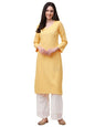 Gufrina WomenS Viscose Rayon Kurta & Palazzo Set With Notch Neck Chikankari Embroidery Work 3/4Th Sleeves Regular Fit And Calf