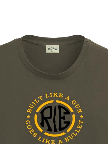 ADRO Tshirt for Men | Printed T Shirt for Men | 100% Cotton T-Shirt |Printed T Shirt | T-Shirts | RN24-BUL-OL