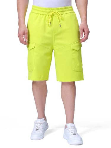The Indian Garage Co Men Relaxed Fit Textured Mid-Rise Cargo Shorts