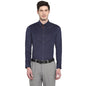 Turtle Men Cord Slim Fit Printed Full Sleeve Formal Shirt Navy Blue