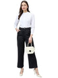 Style Quotient Women Solid White Polycotton Regular Shirt