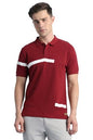 Dennis Lingo Men Regular Fit Polo Collar Cotton Half Sleeve T-Shirt Cabernet