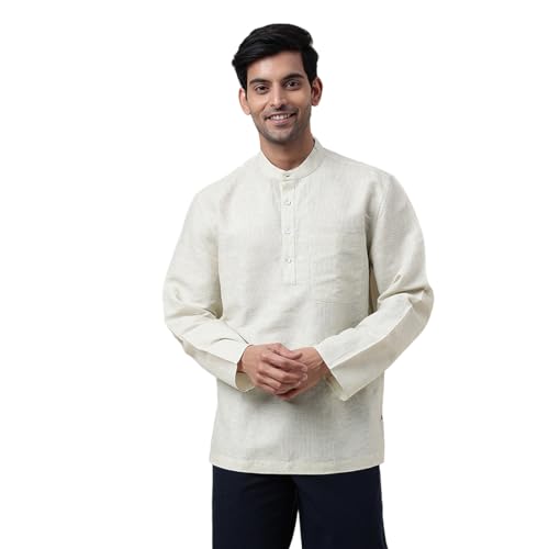 Fabindia MenS Woven Comfort Fit Shirt (1029769Yellow_Yellow