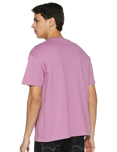Nobero MenS Solid Regular Fit T-Shirt (1M-Twts-R0039_Mauve