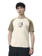 The Souled Store Pigeon: Men and Boys Short Sleeves Round Neck Off White Graphic Printed Cotton Relaxed Fit T-Shirts